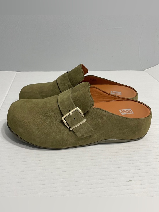 Fit-Flop SHUV BUCKLE-STRAP NUBUCK CLOG size 9